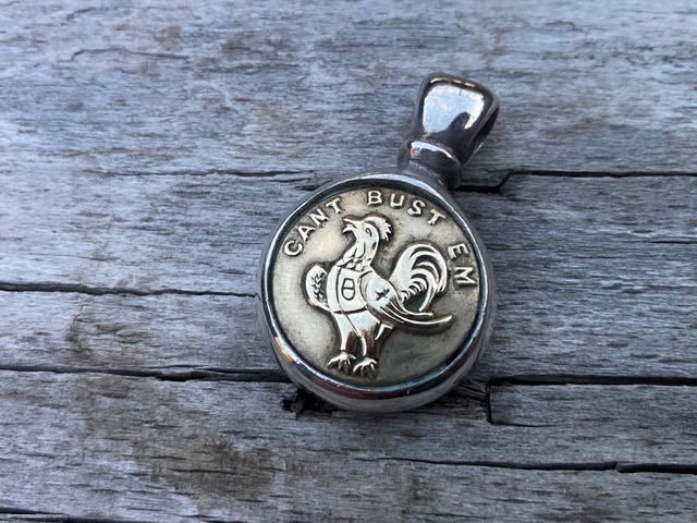 Can’t bust em change button silver 925 pendant top