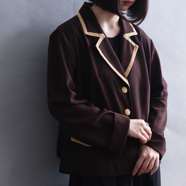 taping designj short length tailored jacket