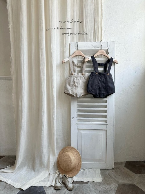 monbebe［取寄］linen salopette 26summer