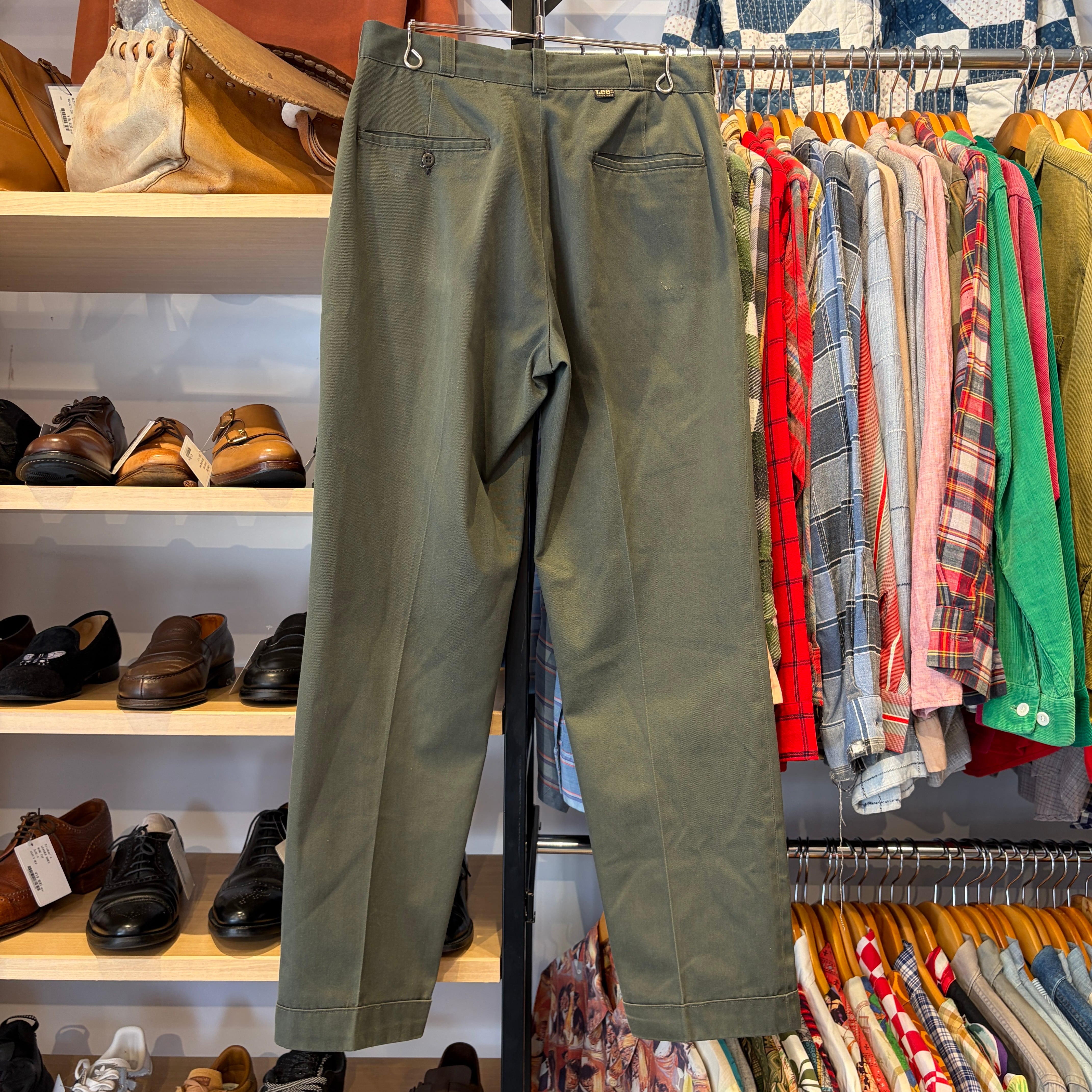 希少グリーン60s-70s Lee チェトパツイル TALONジップ W36相当 1970s LEE 