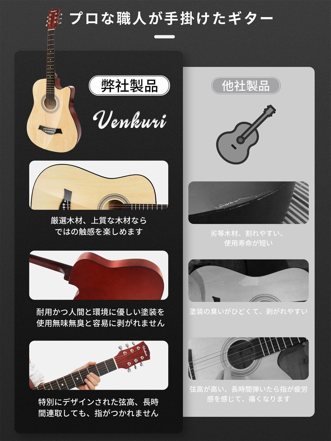 人気商品】アコースティックギター 17点セット 初心者入門セット 練習 