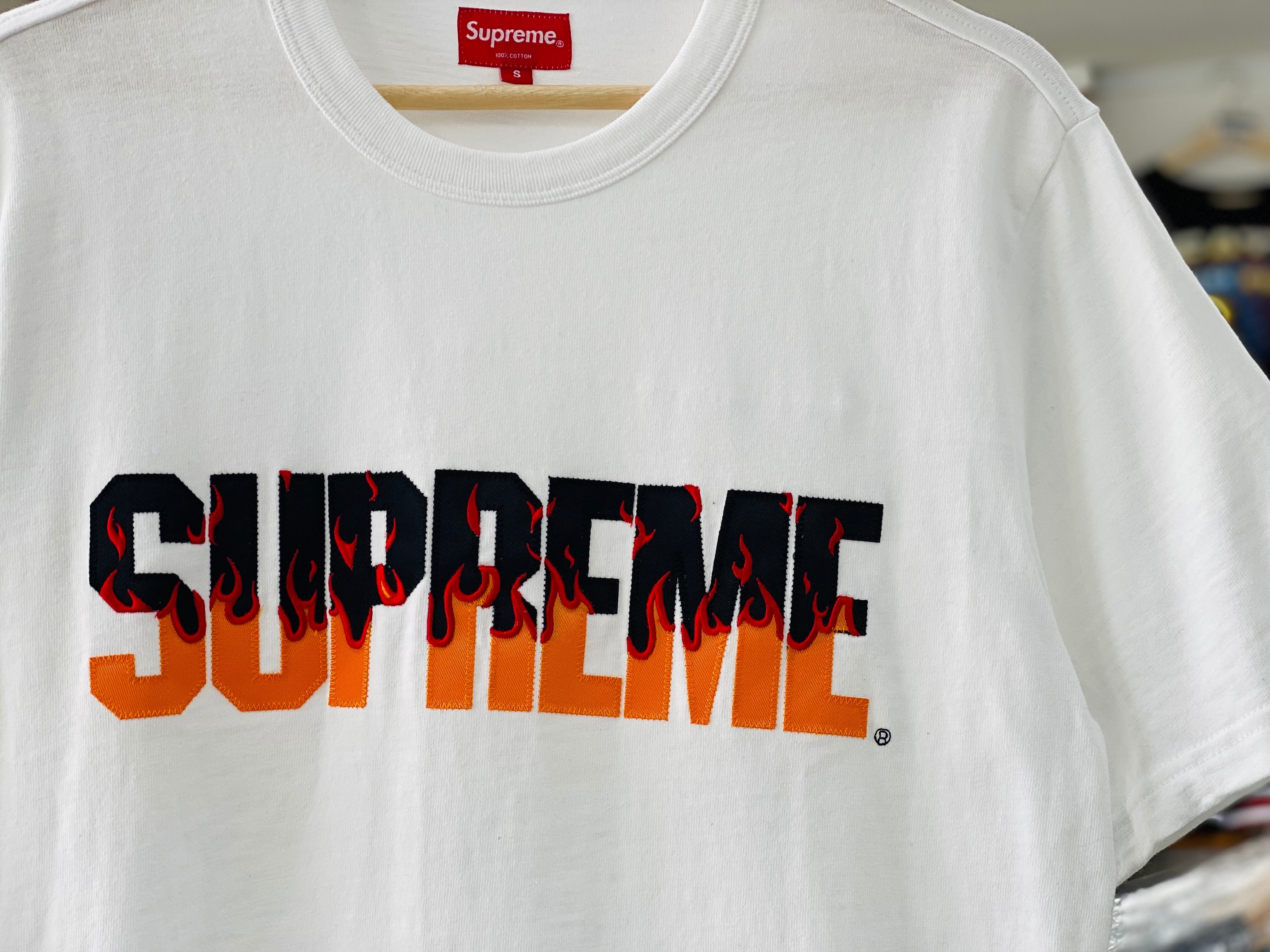 Supreme FLAME S/S TOP WHITE SMALL 46JG7587 | BRAND BUYERS OSAKA