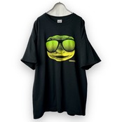 ヤモリ プリント 企業系 キャラクター キャラT サイズ:XL 半袖 Tシャツ 黒 古着