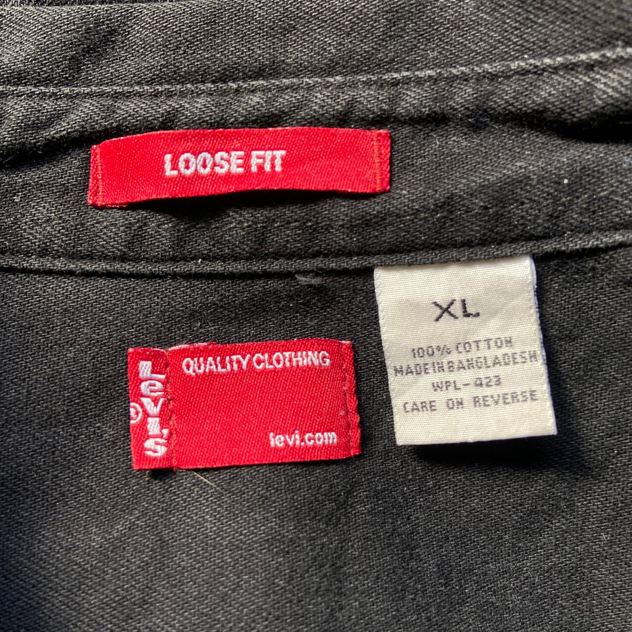 ビッグサイズ Levi's リーバイス 長袖 ブラックデニムシャツ メンズ2XL