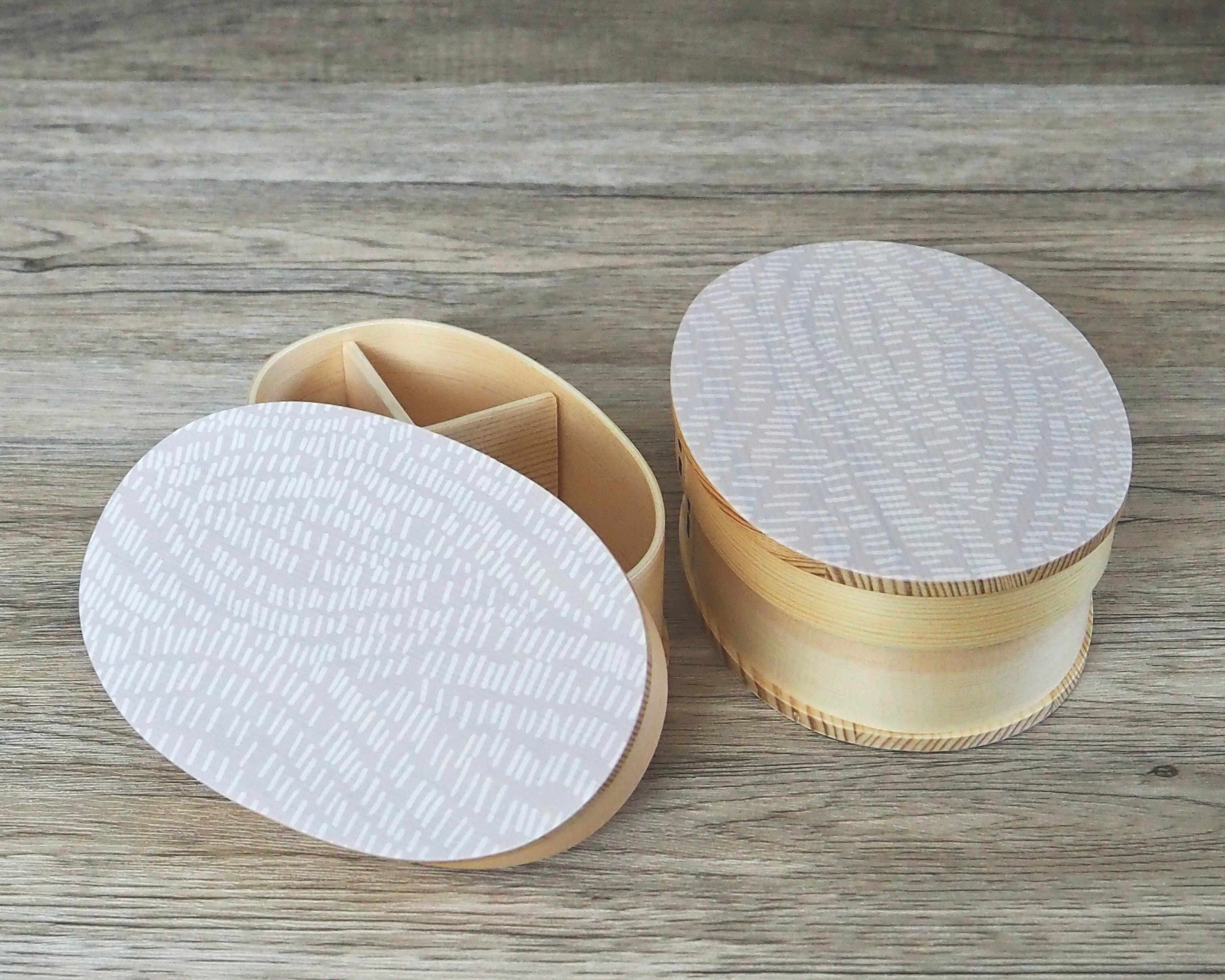 グレー 一段弁当箱【大・小】ナチュラル