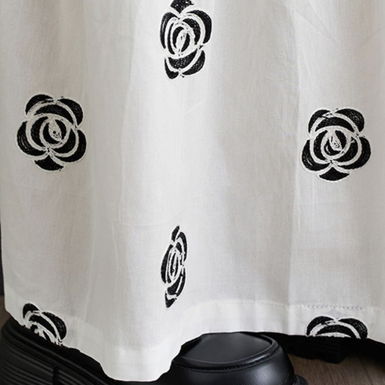 ローズ 刺繍 ツーピース 00003