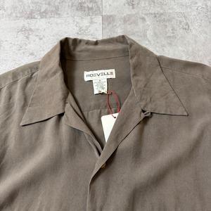 00's〜 ROEVELLE Silk Open-Collar Shirt 00年代 シルク オープンカラーシャツ 開襟 ジャージ ヴィンテージ ビンテージ  TT2026-0040