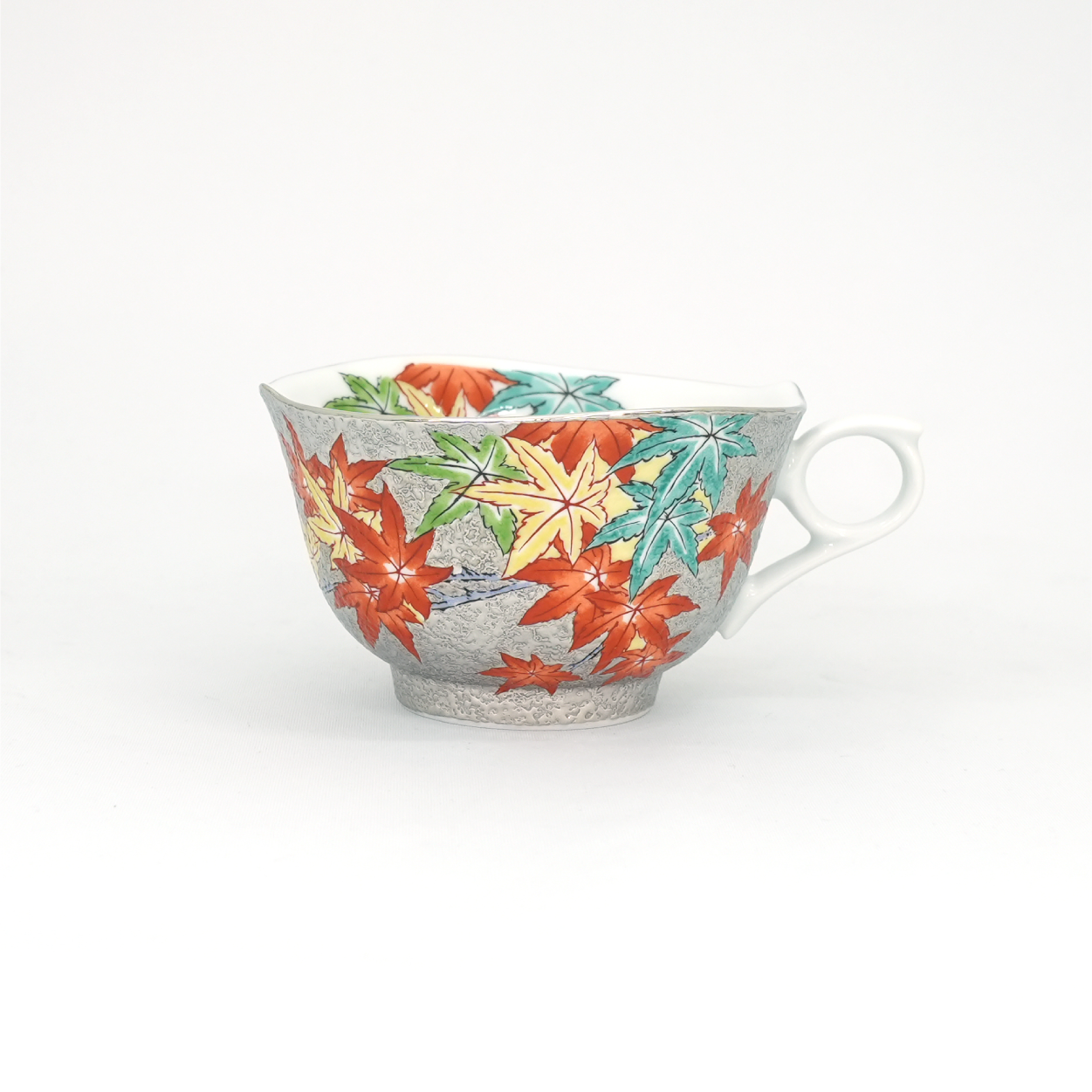 珈琲碗 プラチナ彩紅葉絵 | 金龍窯 有田焼通販 online shop