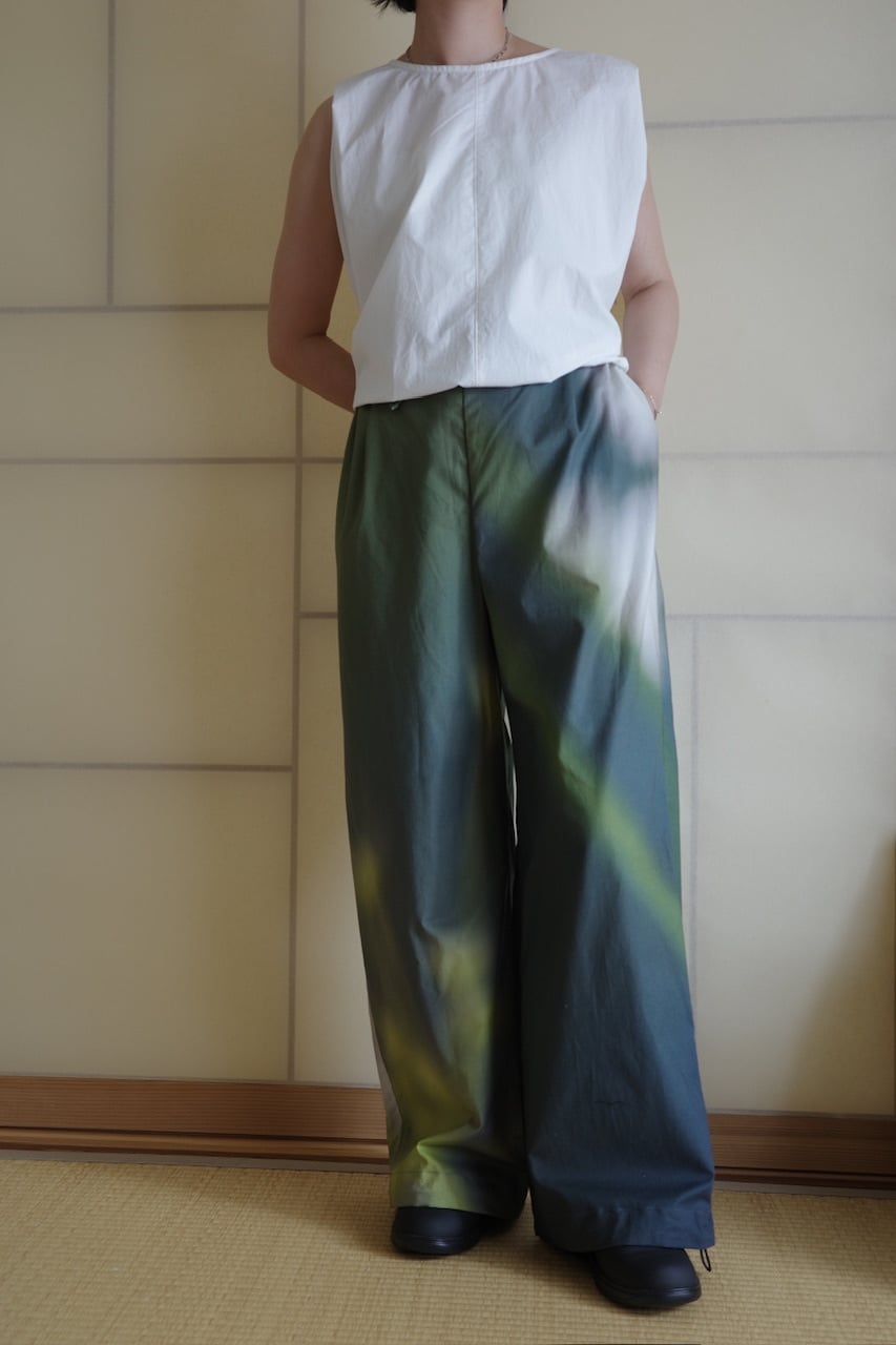 【受注生産】rūpa print fabric pants "All living things have meaning "