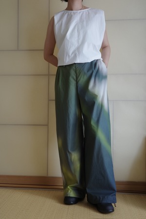 【受注生産】rūpa print fabric pants "All living things have meaning "