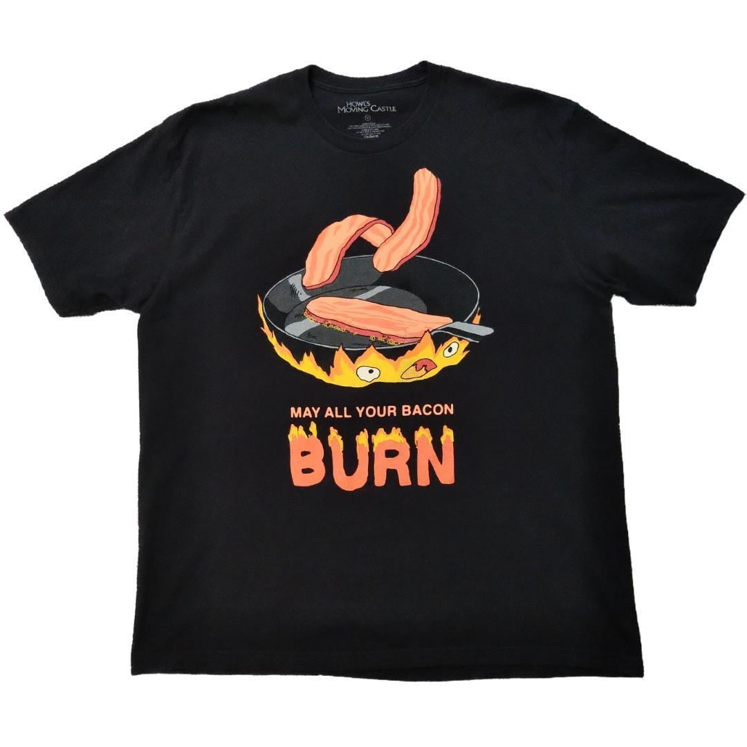 古着 ハウルの動く城 Tシャツ XL 黒 カルシファー アニメ ジブリ