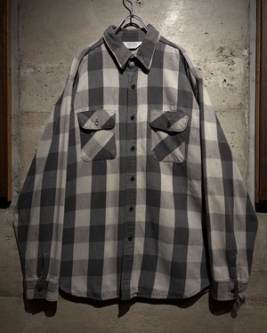 【Caka】70's〜80's “FIVE BROTHER” Rare Monotone Check Vintage Flannel Shirt