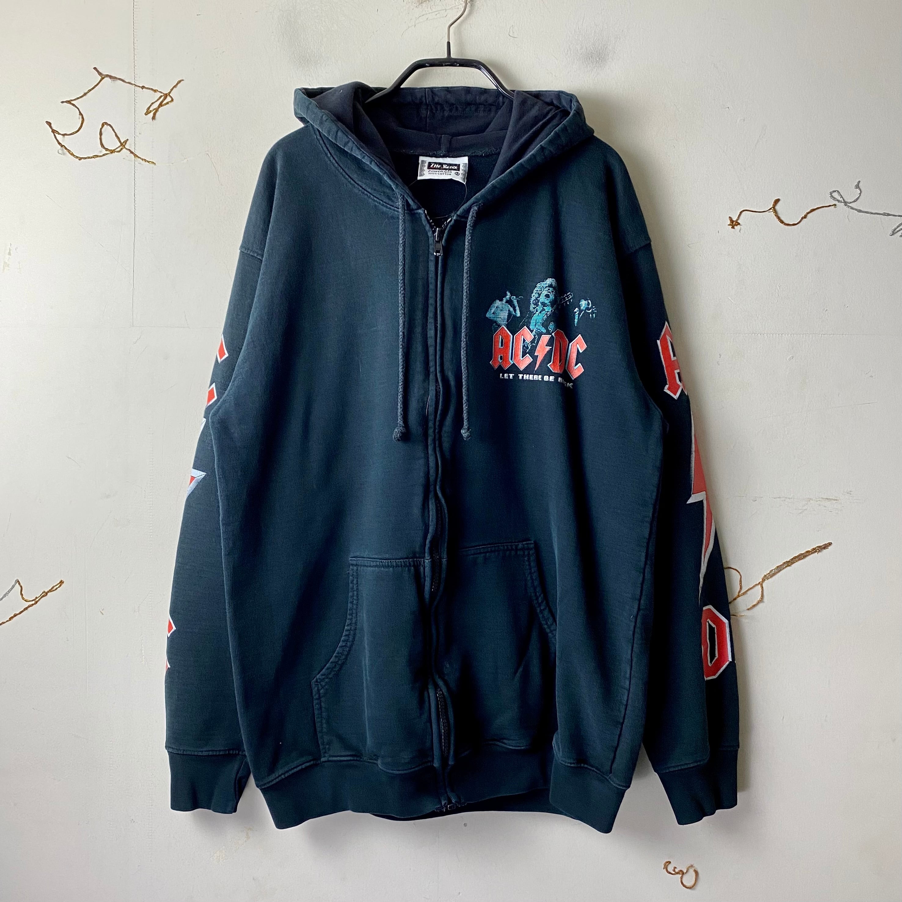 old AC/DC zip-up music sweat parka “let there be rock” | NOIR ONLINE