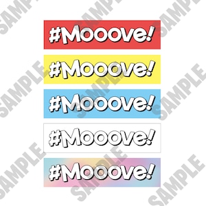 [初グッズ!!]#Mooove!ロゴステッカー（長方形）5種1セット【MVG007】