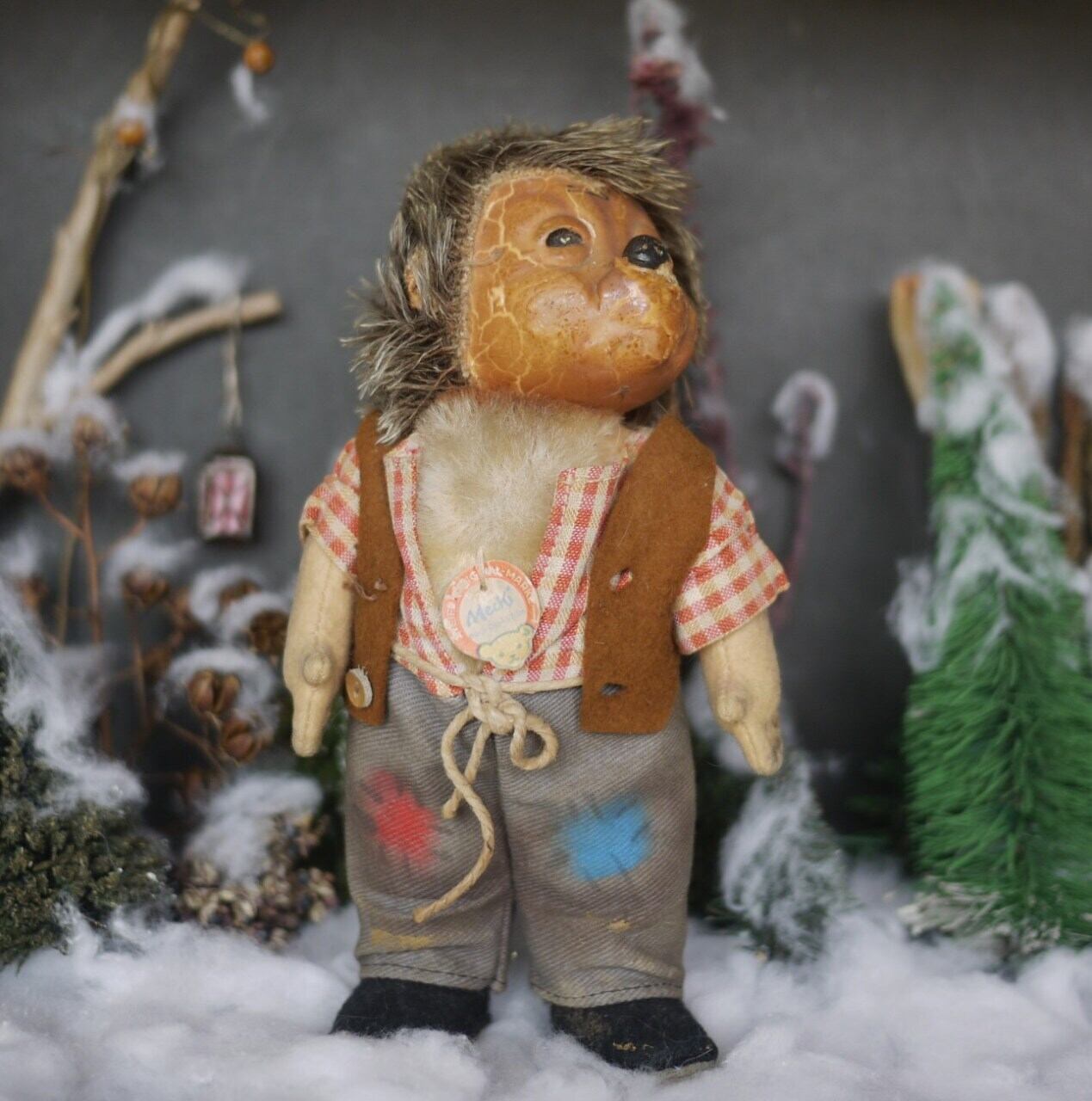 ハリネズミ家族人形 Mecki Steiff 17cm ドイツ