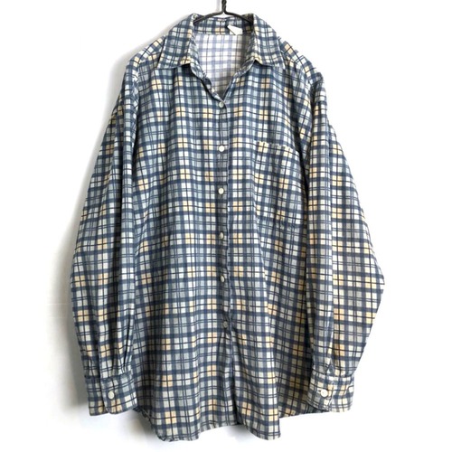 Vintage corduroy check shirt [1980s] Handdyed Corduroy Shirt