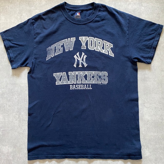 made in NICARAGUA NEW YORK YANKEES cotton T-shirt{ニカラグア製　ニューヨーク　ヤンキース　オフィシャル　コットンT-シャツ　古着　メンズ　USED}ユニセックス