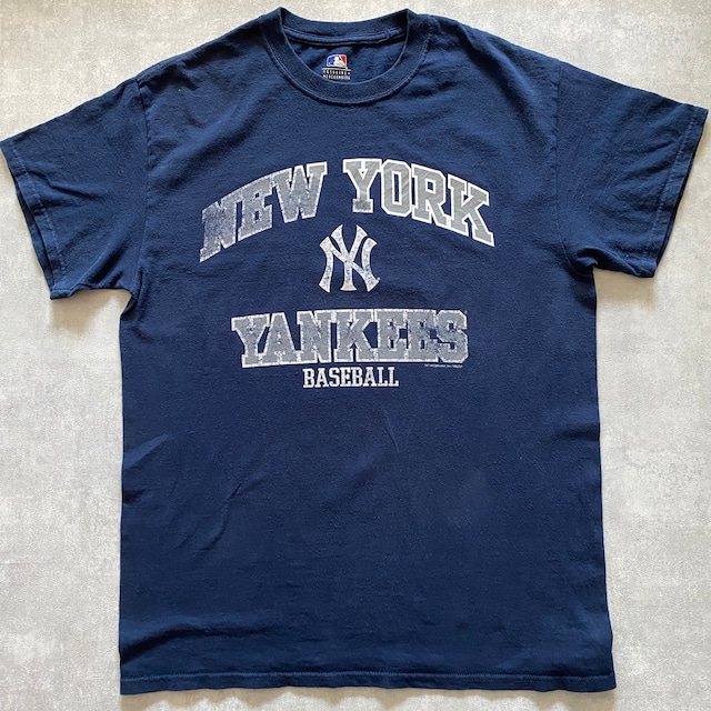 made in NICARAGUA NEW YORK YANKEES cotton T-shirt{ニカラグア製　ニューヨーク　ヤンキース　オフィシャル　コットンT-シャツ　古着　メンズ　USED}ユニセックス