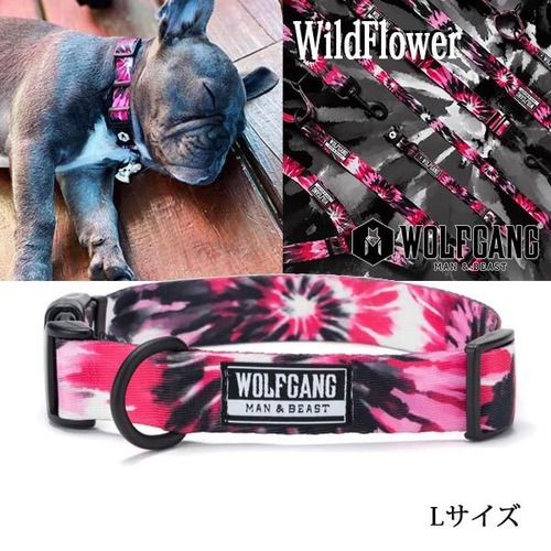 WildFlower COLLAR Lサイズ 首輪 WOLFGANG ウルフギャング アメリカ 大型犬