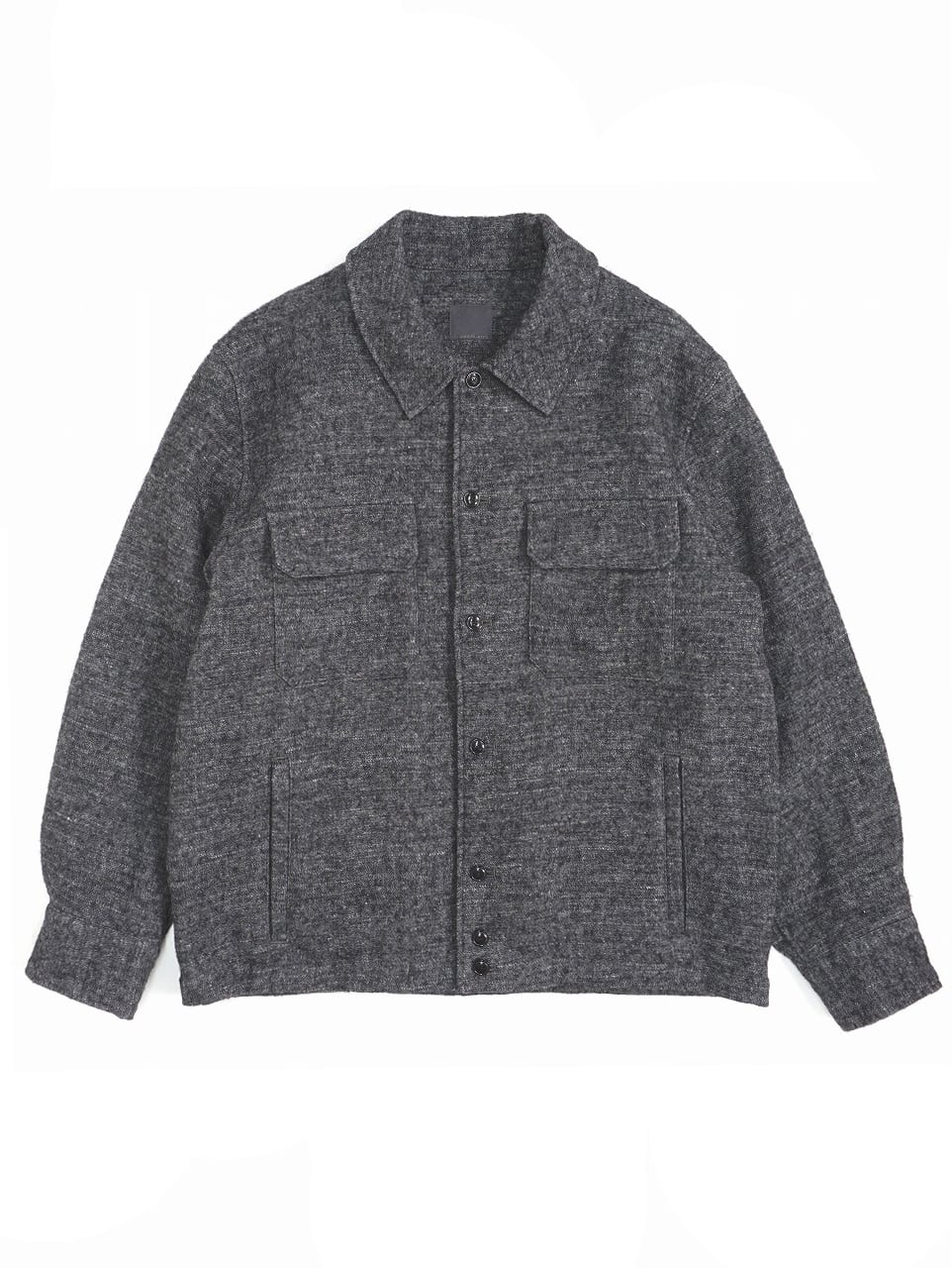 Wool Linen Tweed Shirt Jacket
