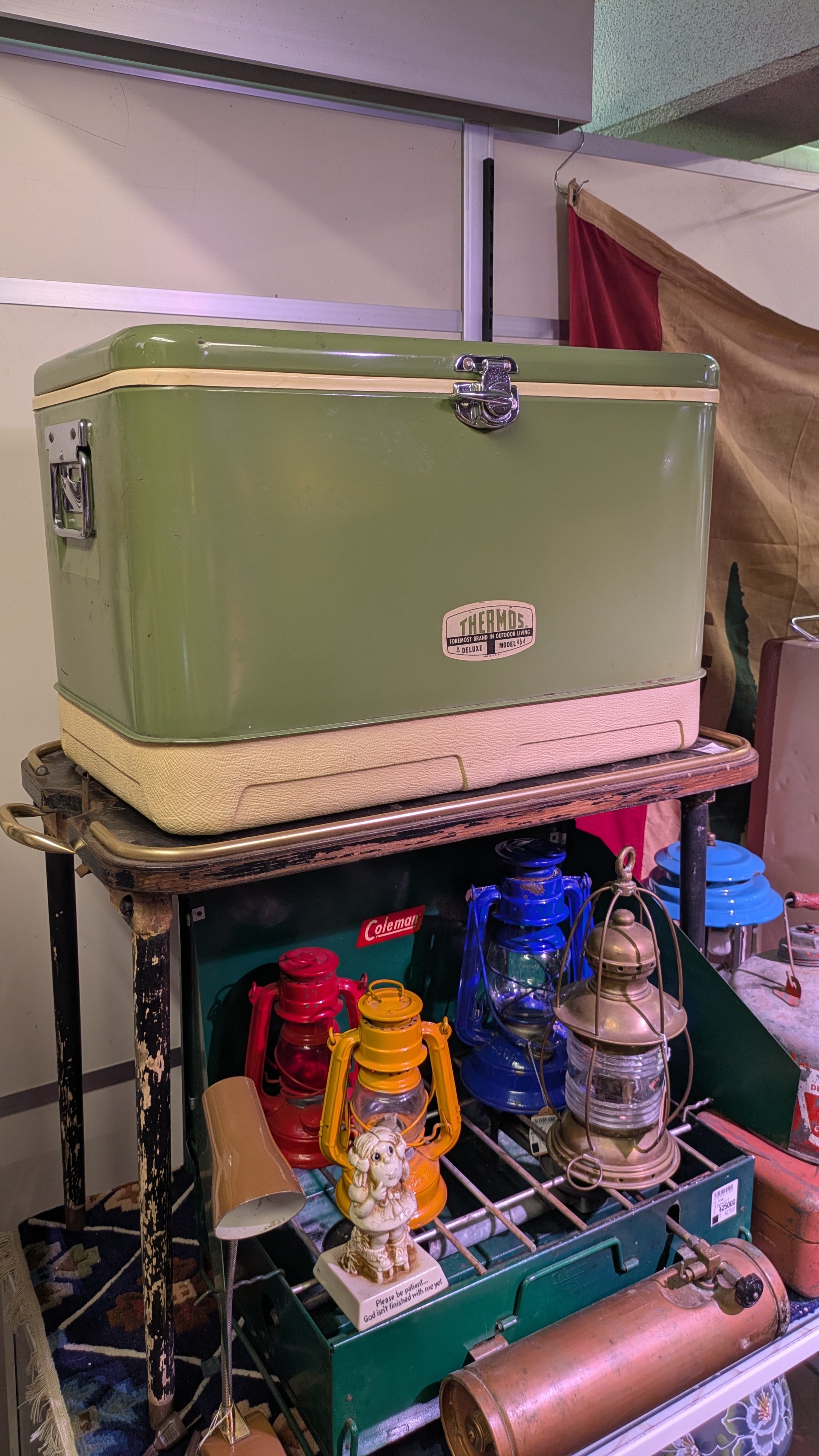 Vintage Thermos Cooler Box SteelBelt AvocadoGreen ビンテージ