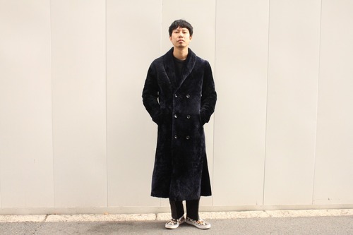 2011AW EMPORIO ARMANI Mouton Leather Coat