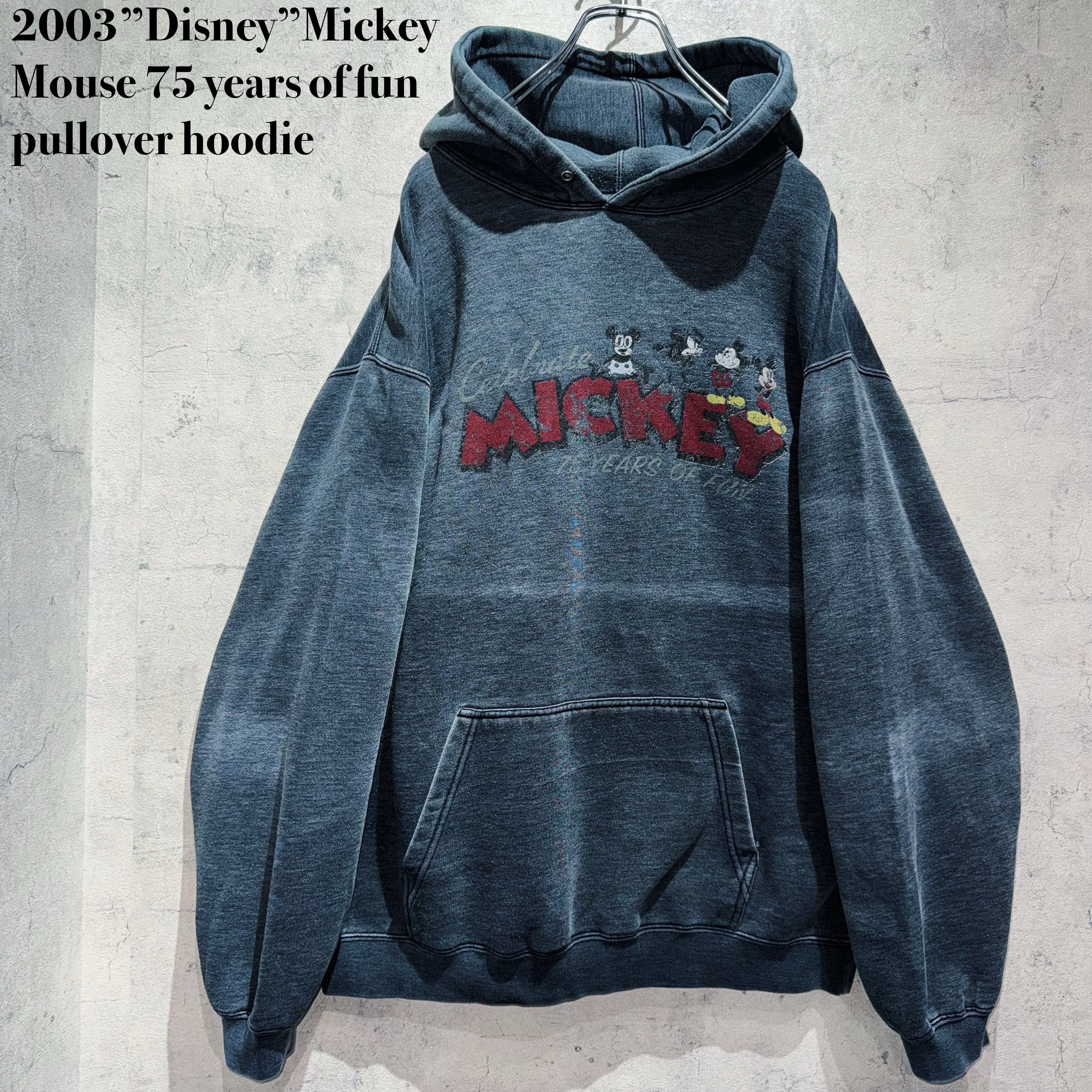 2003”Disney”Mickey Mouse 75 years of fun pullover hoodie