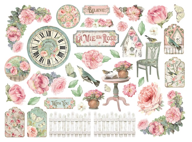 Stamperia Die cuts assorted - House of Roses　チップボード　DFLDC114【Stamperia（スタンぺリア）】[ST-96m]