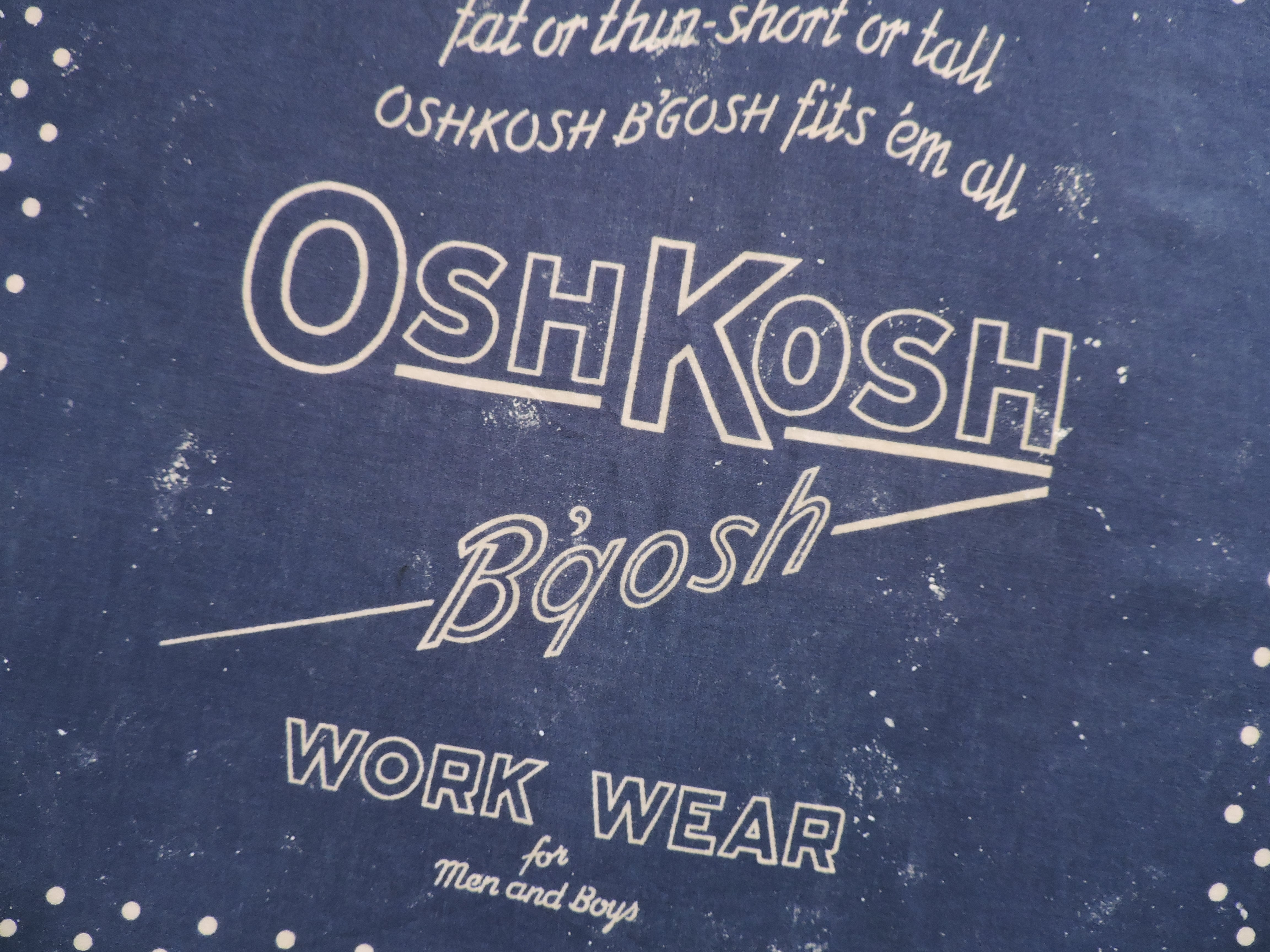 雰囲気系】1960s OSHKOSH(オシュコシュ) ヴィンテージバンダナ USA