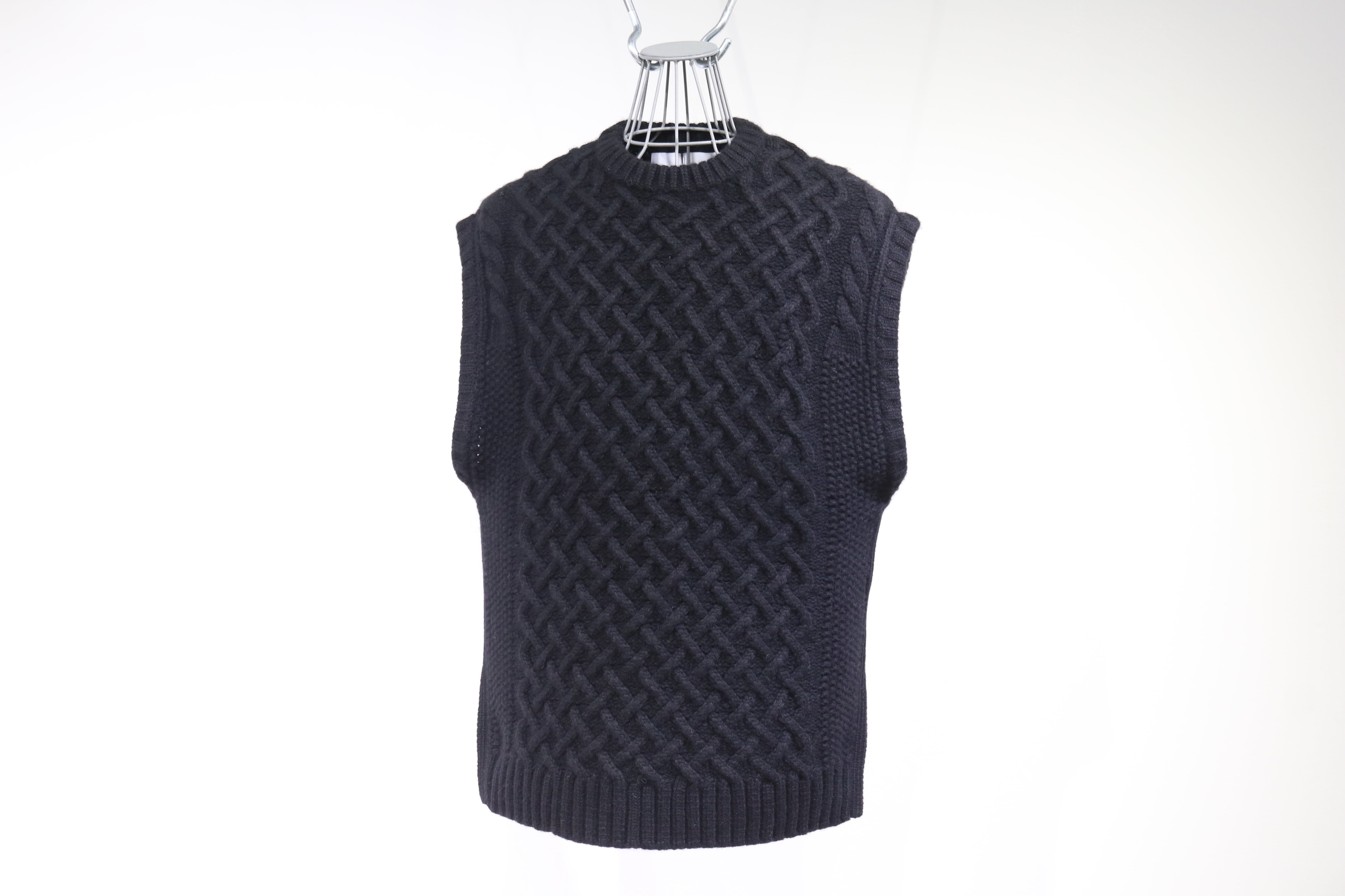 値下げ】wagamama別注 Cashmere wool Aran vest-