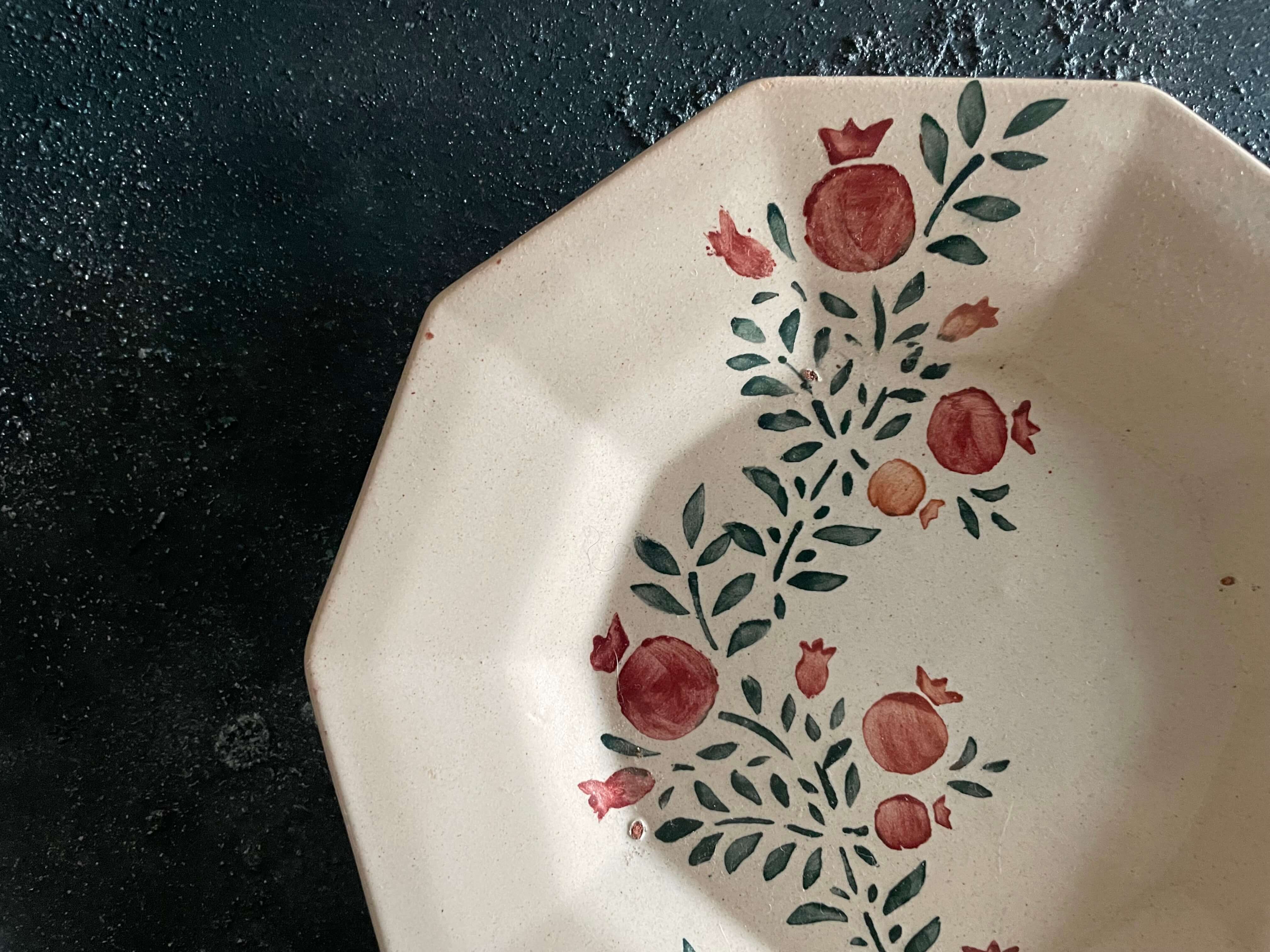 十角皿／7寸（2512em-13）