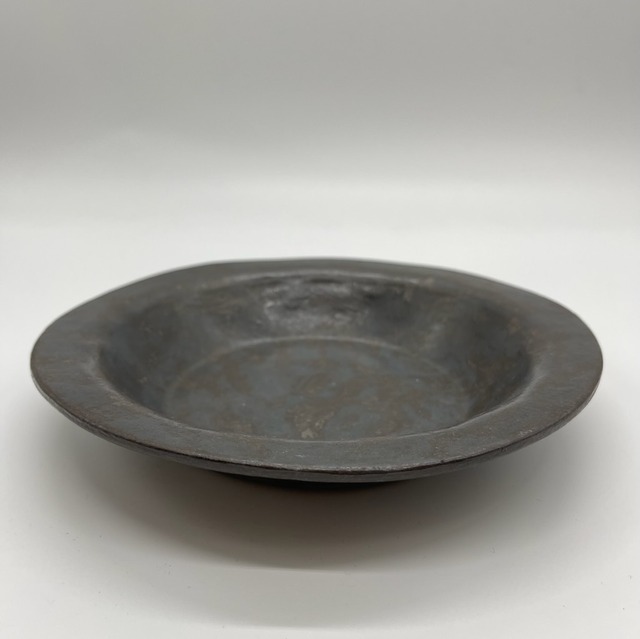 『鈴木智子(いにま陶房)』ﾘﾑﾌﾟﾚｰﾄB　墨黒化粧　2110900158669B