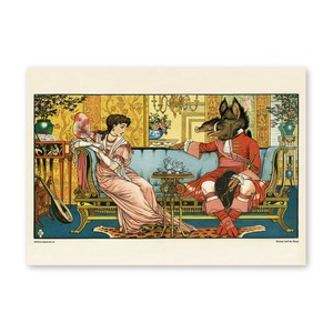 アンティークポスター「美女と野獣」挿絵1870年代（A3サイズ）