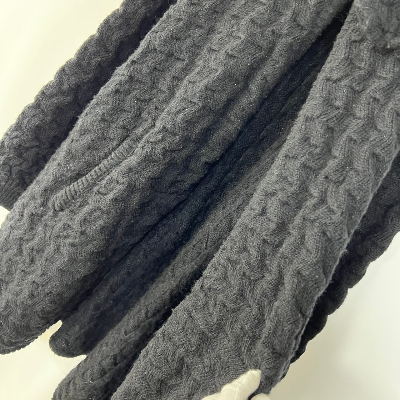 イタリア製 pomeriggio ビッグカラー ロングニットコート