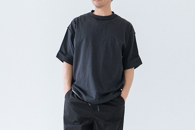 ORGANIC COTTON JERSEY - INSIDE-OUT SHORT SLEEVE TEE : オーガニックコットン天竺 - インサイドアウト半袖TEE