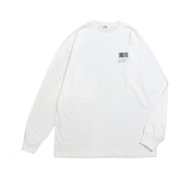 STUDIO BLANCHE / BARCORD PRINT LONG SLEEVE Tシャツ