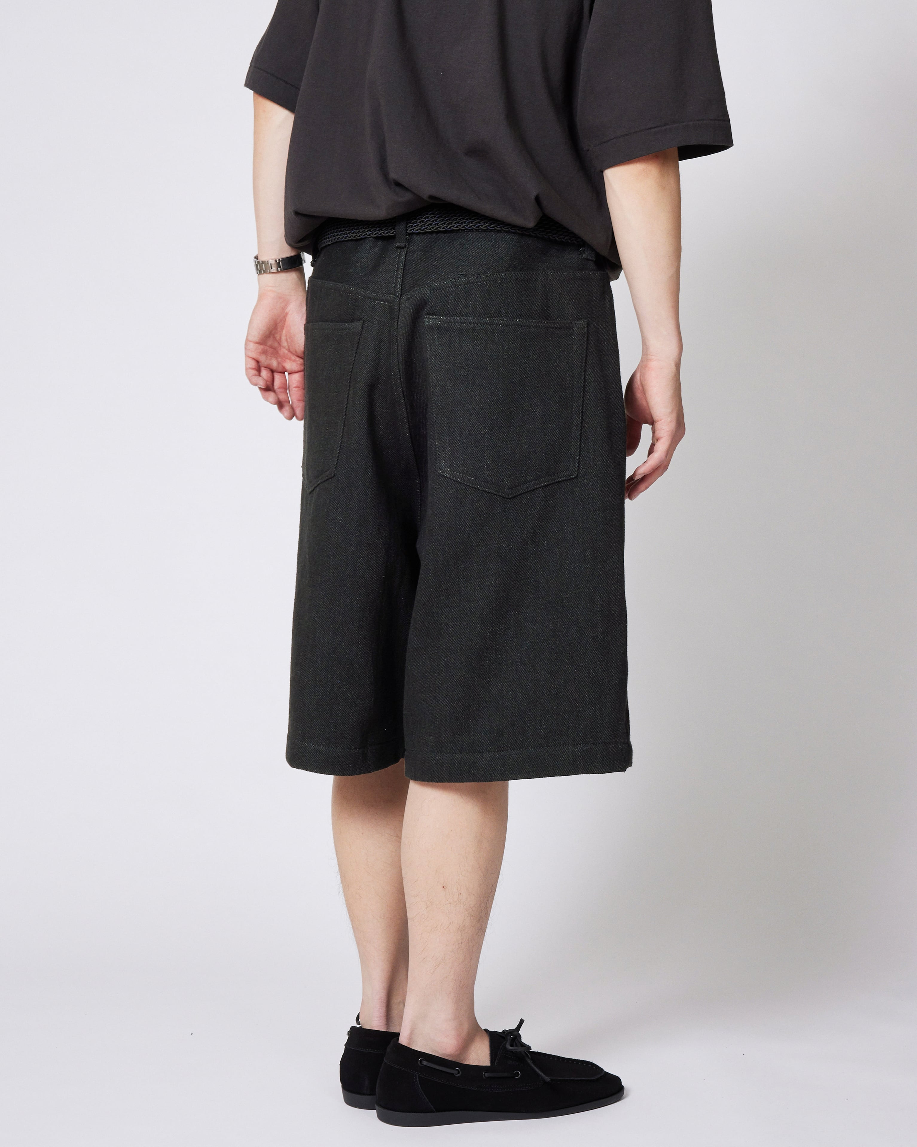 everyone soft denim shorts (BLACK) | everyone