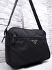 美品◆ PRADA プラダ ユニセックス ナイロンxレザー クロスボディ ショルダー カメラ バッグ ポシェット 黒◆クロスボディ仕様の定番モデル
