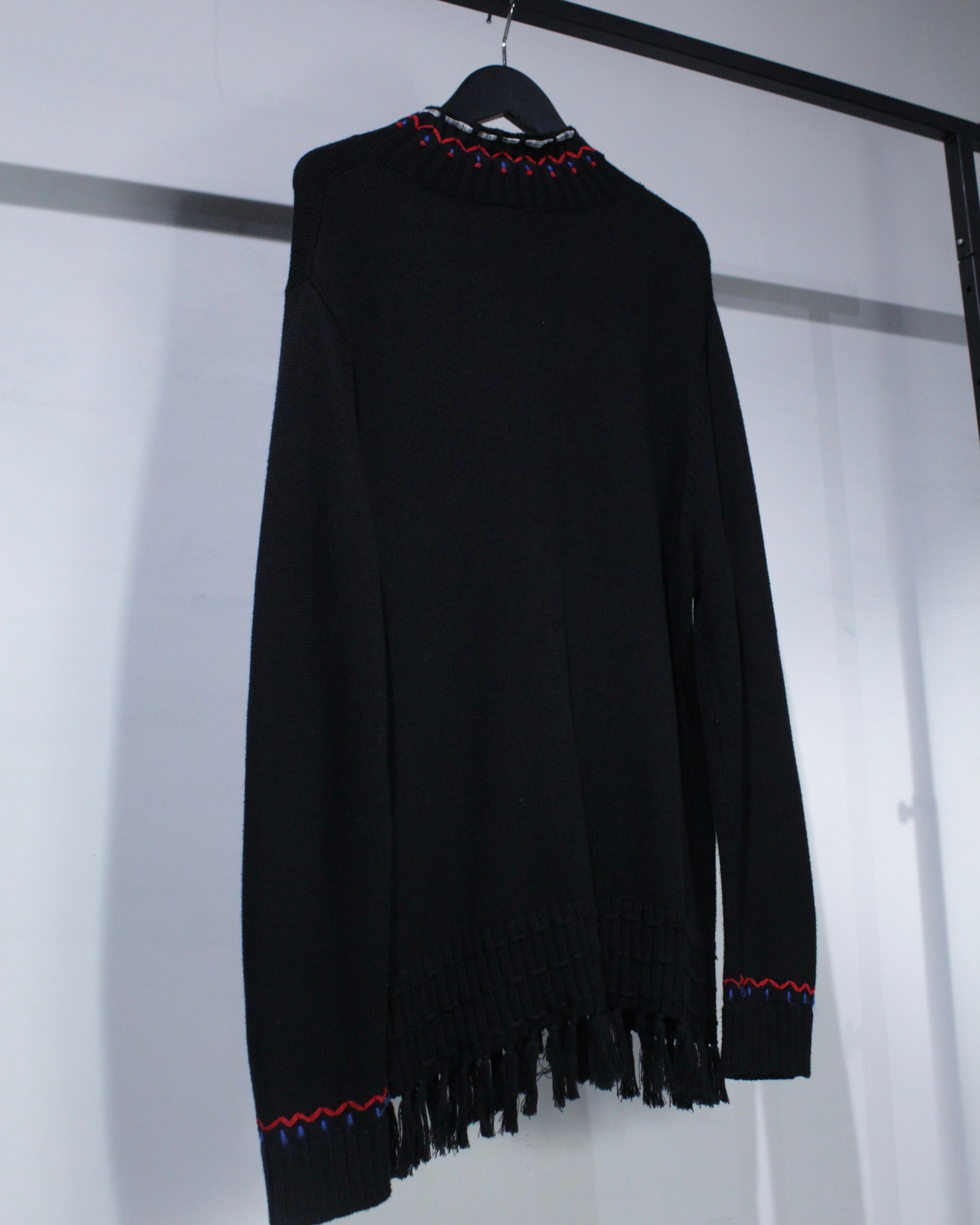 Caka BLACK】Special Embroidery Vintage Zip Up Knit Jacket | Caka