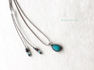 アマゾナイト macramé necklace