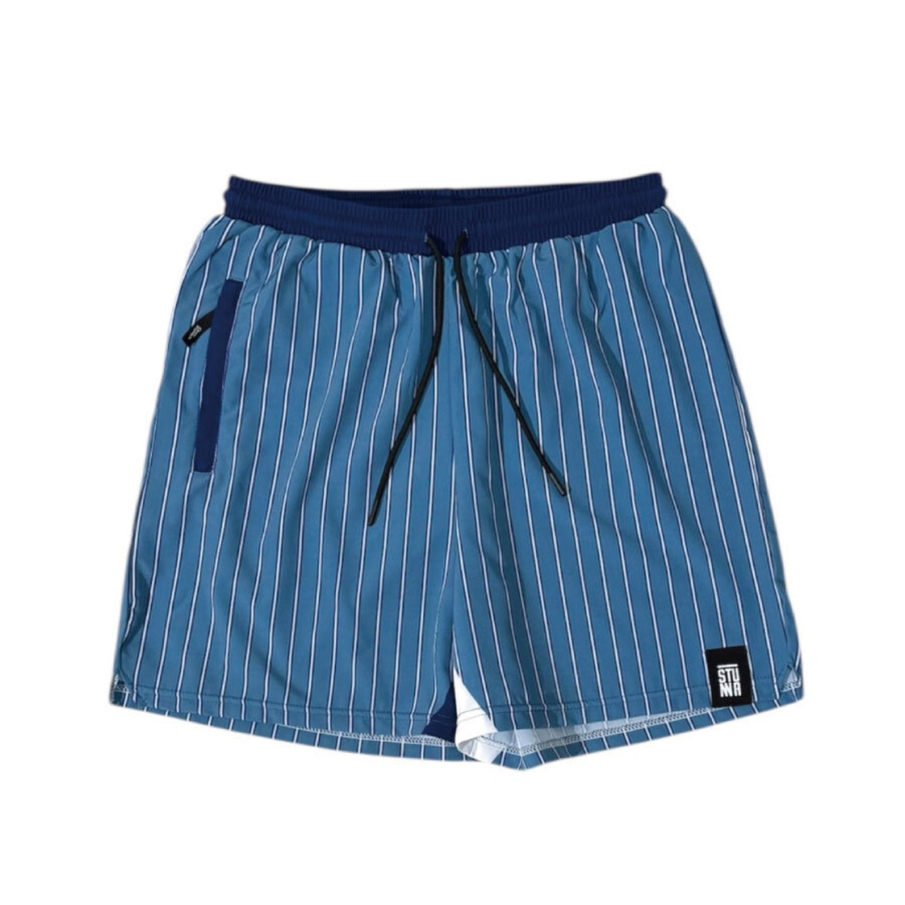 Switch stripe shorts : カレッジブルー