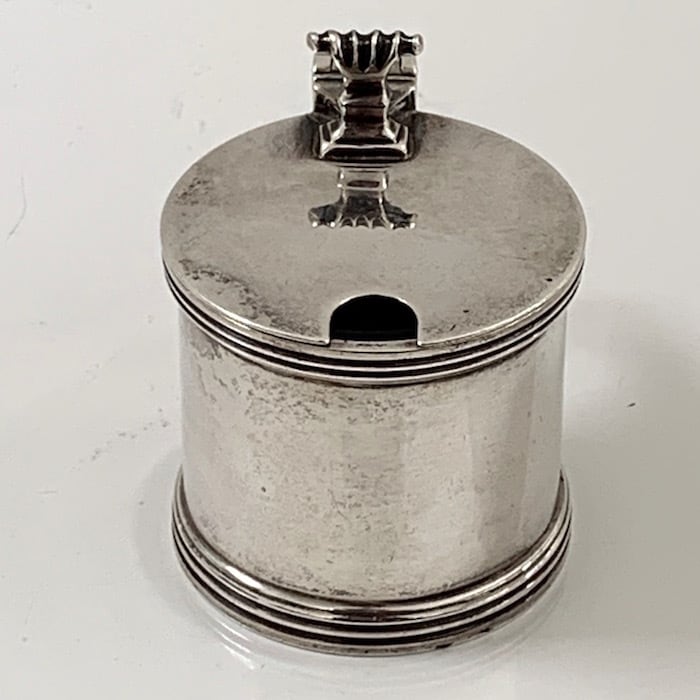 マスタードポット シュガーポット【アンティーク】シルバーとガラス