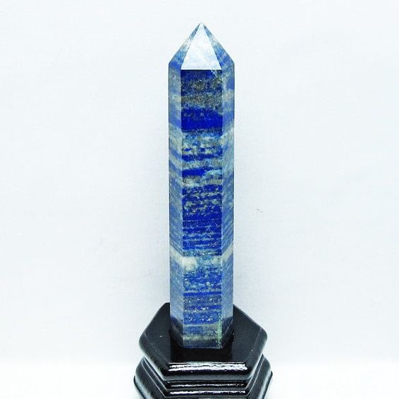 ラピスラズリ 六角柱 台座付属 一点物 152-3155