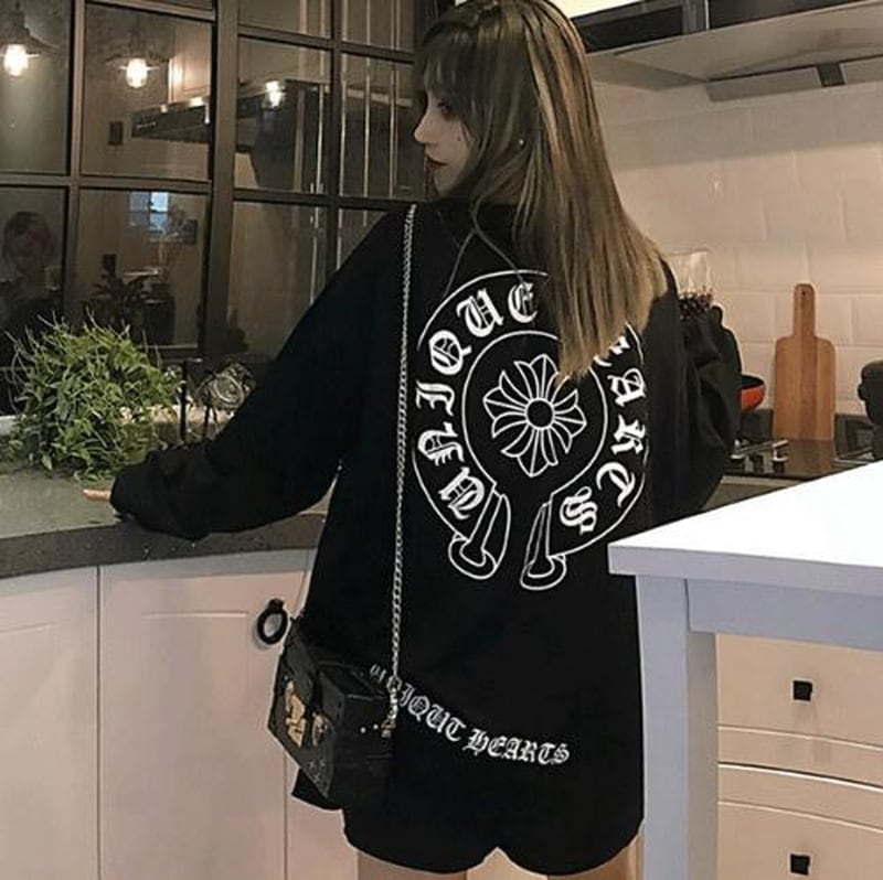 サブカル 服 地雷系 通販 ゴシック系 長袖 Tシャツ バックプリント