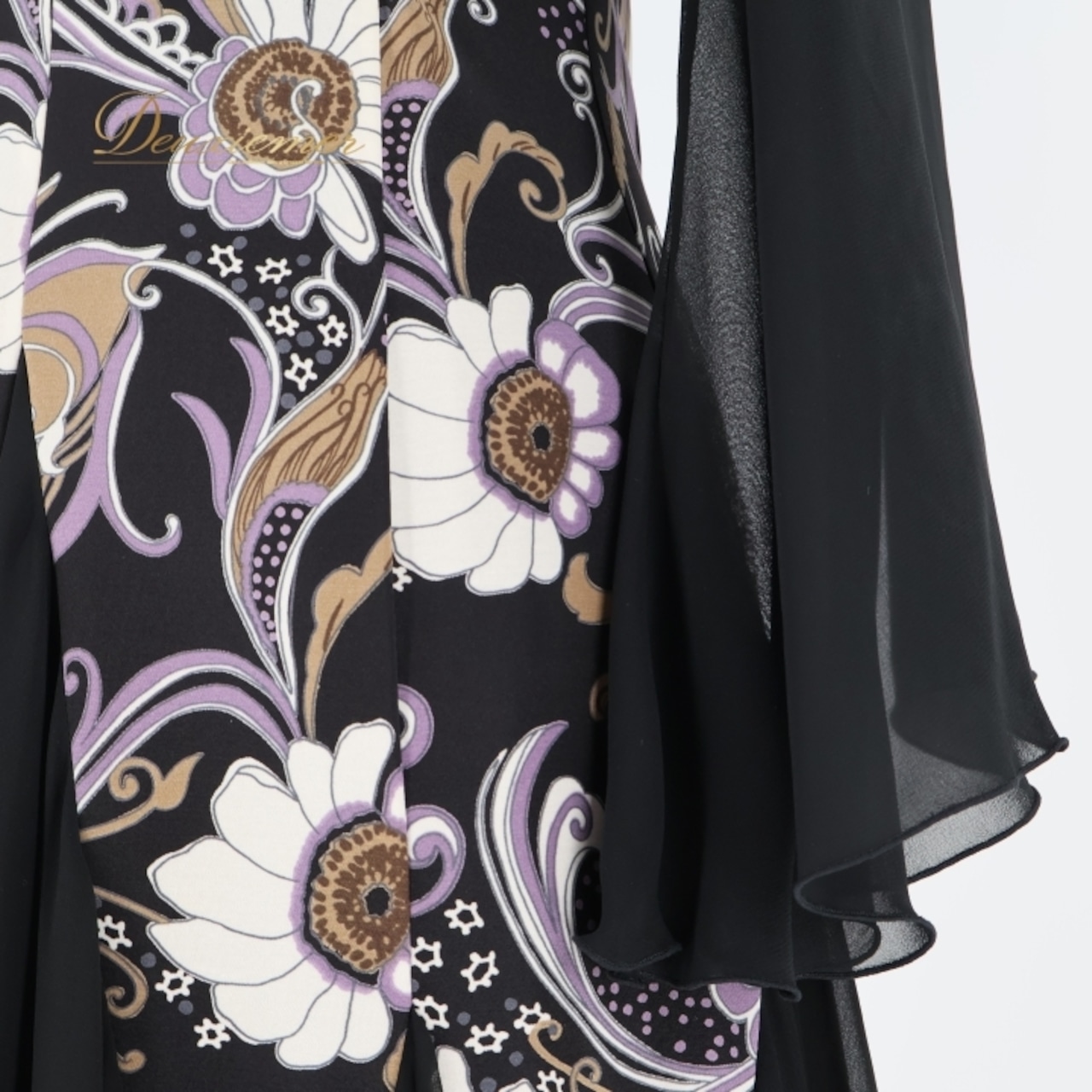 社交ダンス 衣装 スタンダードドレス ワンピース ドレス ブラック系 ホワイト系 ブラウン系 パスタイム PASTIME 日本製 黒 柄 模様 レース ダンス パーティ 発表会 伸縮 軽い ストレッチ素材 フォーマル 大人 レディース 薄手 華やか ダンス用 長袖 おしゃれ 上品 パーティードレス