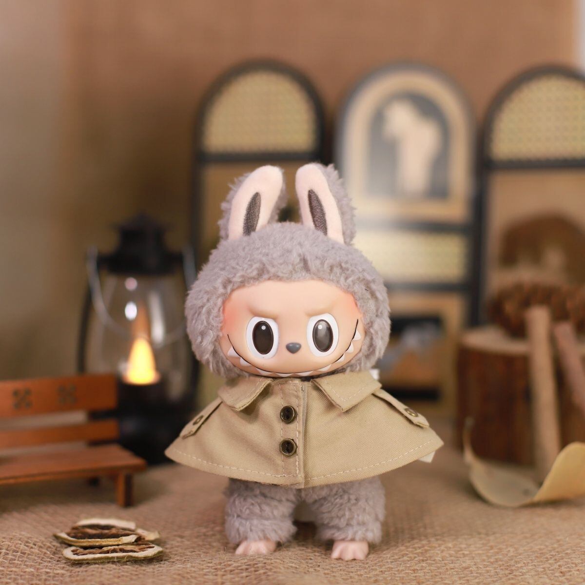 ぬい服 着せ替え服 10cm いつぬい人形服 茶色の探偵スーツ 無属性