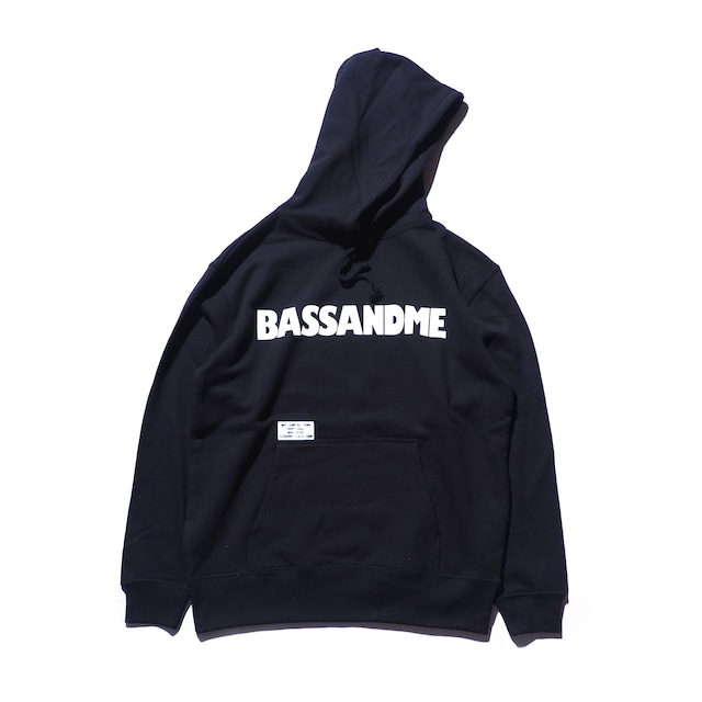 bassandme 10OZ HOODIE ”LOGO” TYPE-BLACK