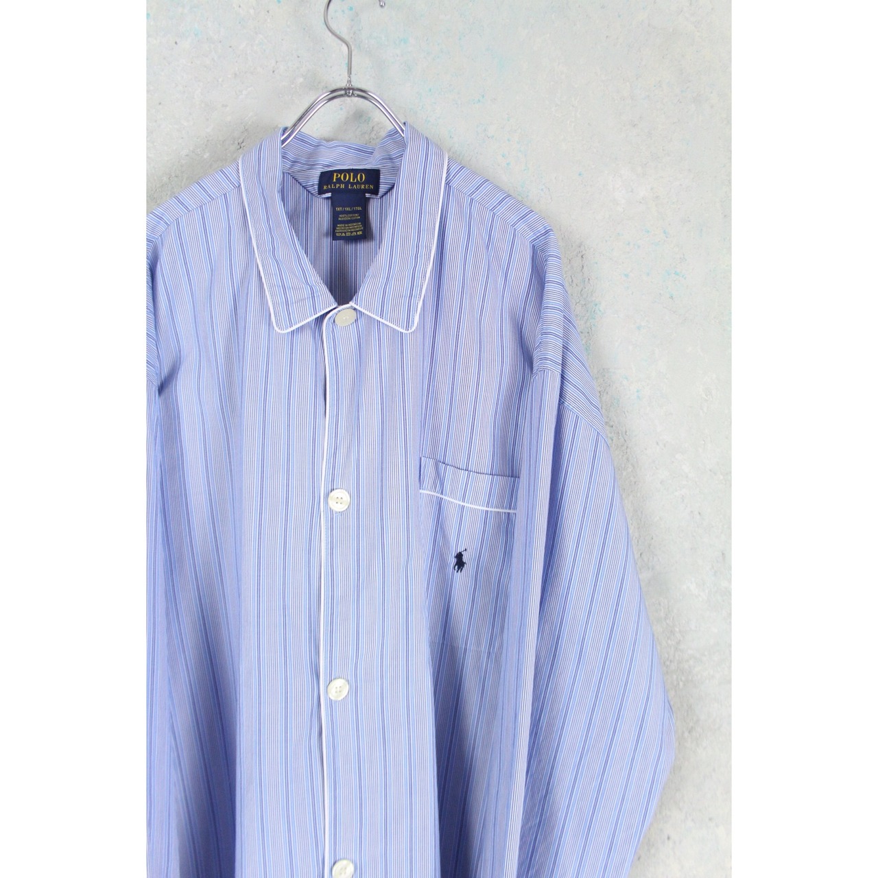 POLO RALPH LAUREN ストライプパターン リラックスパジャマシャツ【FF 
