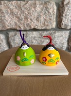 玩具工房「すわり雛土鈴（松竹梅）」
