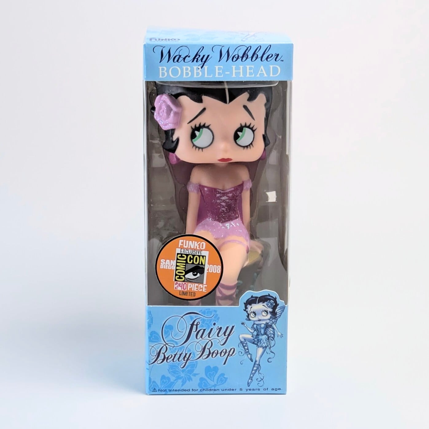 【 BETTY BOOP ベティちゃん 】『 FAIRY BETTY BOOP』フェアリー ピンク コミコン2008 240体限定 / ボビングヘッド / FUNKO ファンコ / WACKY WOBBLER（ワッキーワブラー）〚アメリカン雑貨 アメトイ〛